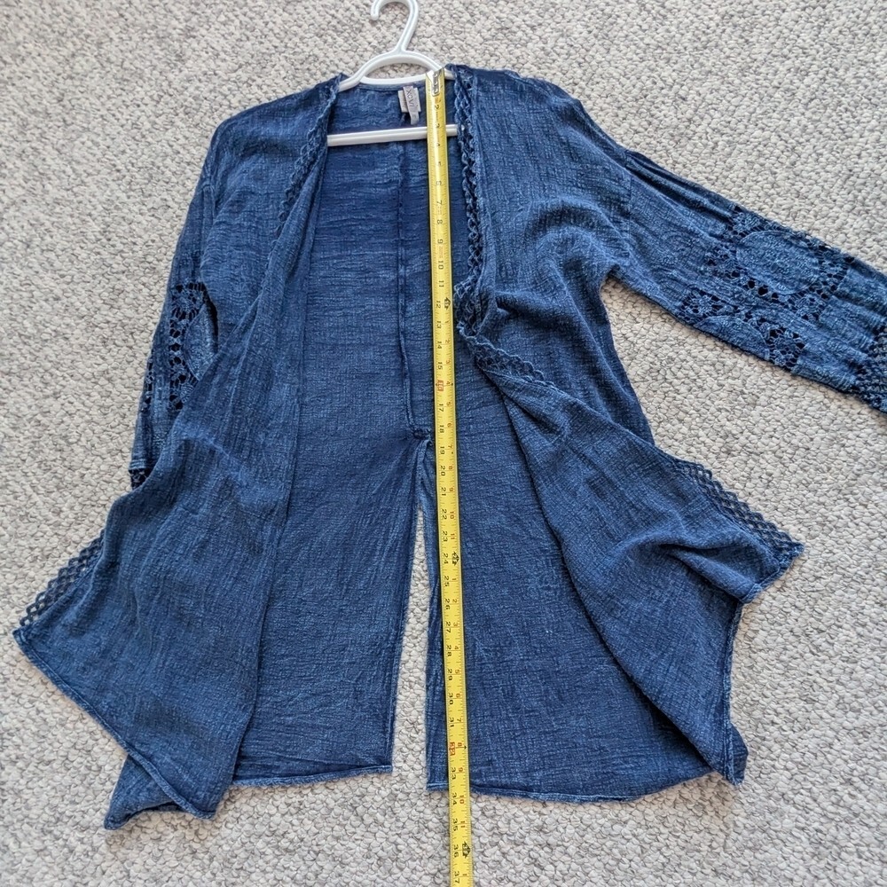 NWOT XCVI Long Lightweight Open-Front Cardigan/Sweater/Jacket With Cutouts - Picture 4 of 16